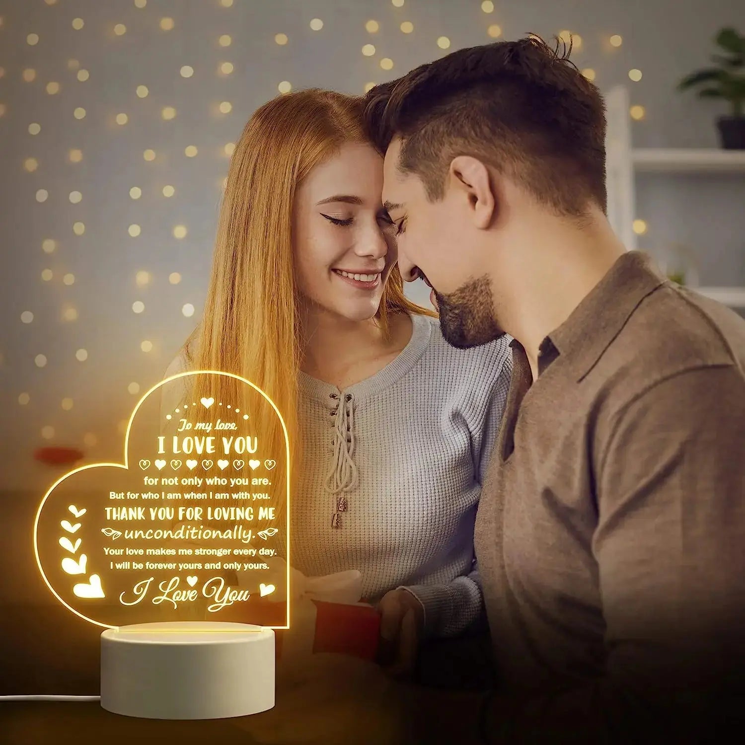 Love Cute 3D LED Night Light Acrylic Lamp Gift - House Flexa