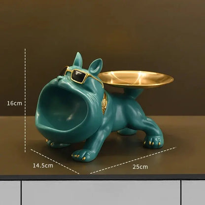 Resin Bulldog Statue Storage - House Flexa