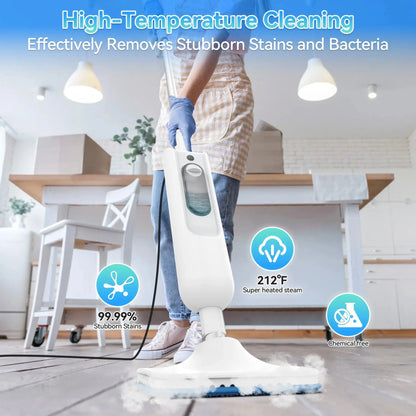 INSE 6 - in - 1 Steam Mop - High Temperature Detachable Steam Cleaner for Hardwood, Carpet & Kitchen - House Flexa