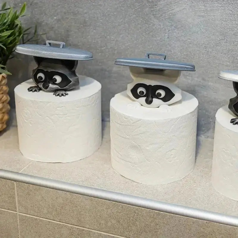 3D Printed Raccoon Toilet Paper Holder - House Flexa