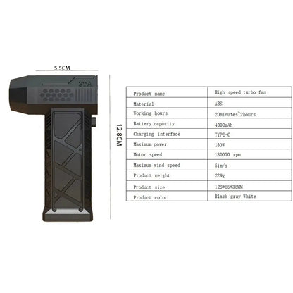 130000RPM Turbo Fan Brushless Vacuum Cleaner - House Flexa