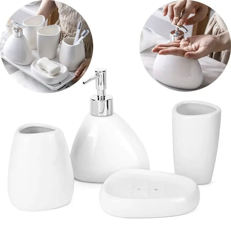 Ceramic Bathroom Accessories Set - House Flexa