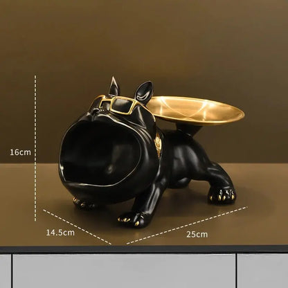 Resin Bulldog Statue Storage - House Flexa