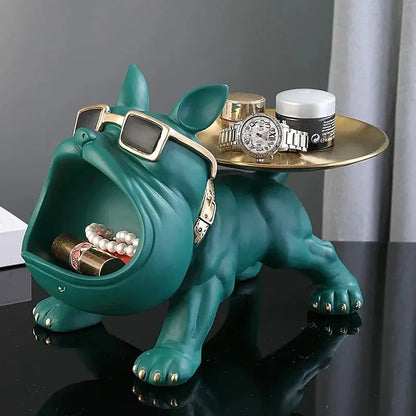 Resin Bulldog Statue Storage - House Flexa