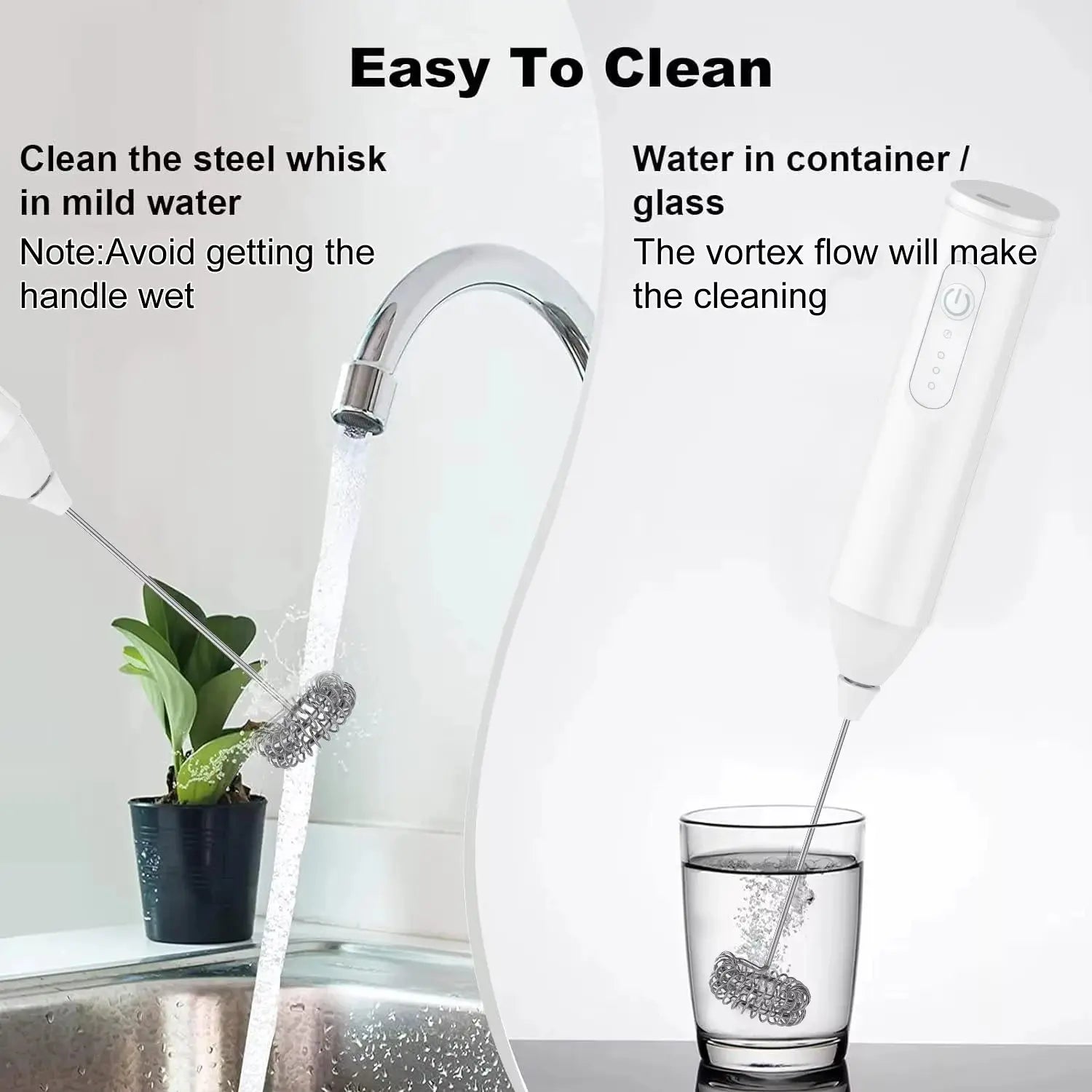 Handheld Electric Milk Frother Egg Beater - House Flexa