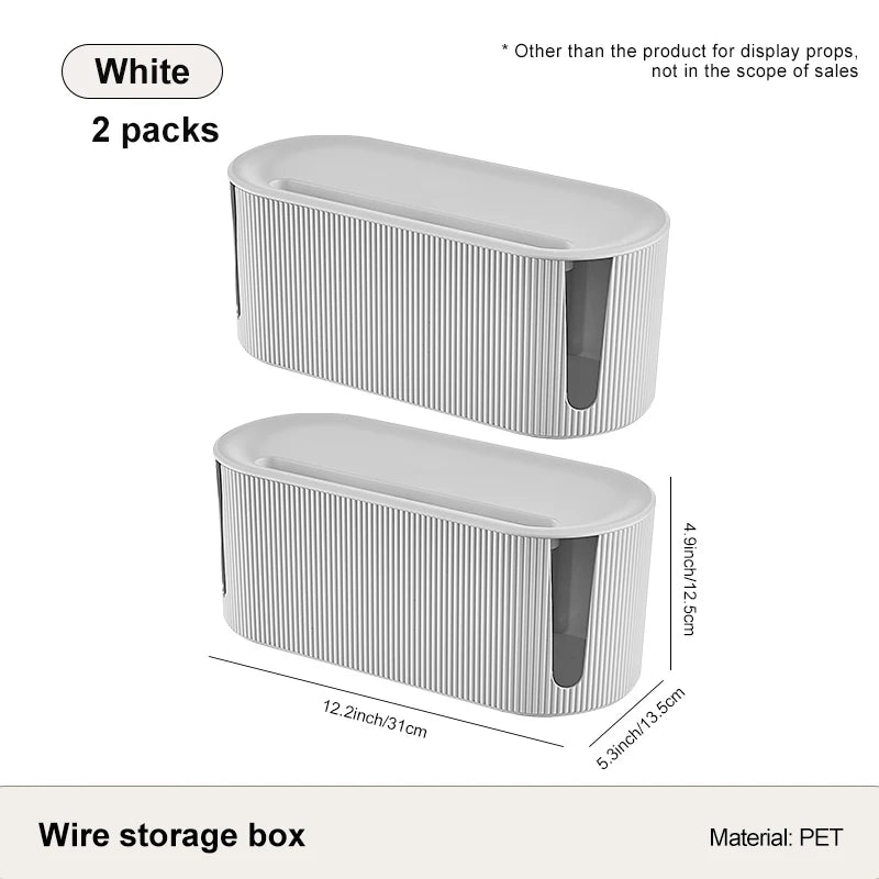 Nordic Plug Board Storage Box Cable Wire Organizer Case Socket Wireless WiFi Router Bracelet Desktop Data Line Plug Holder Shelf - House Flexa
