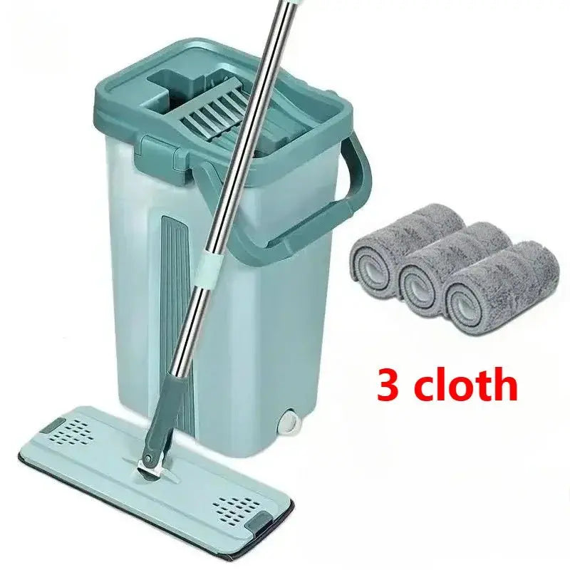 Flat Squeeze Mop Bucket Set - House Flexa