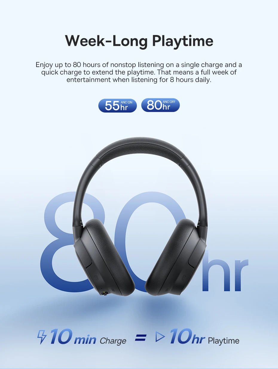 Baseus Bowie H1s Wireless Headphones | Bluetooth 5.4 Noise Canceling 120H Battery - House Flexa