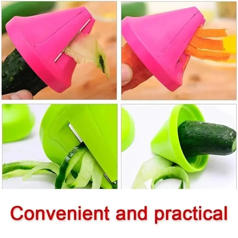 Manual Rotating Vegetable Shredder Spiral Peeler - House Flexa