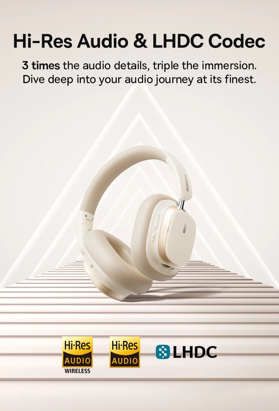 Baseus Bowie H1s Wireless Headphones | Bluetooth 5.4 Noise Canceling 120H Battery - House Flexa