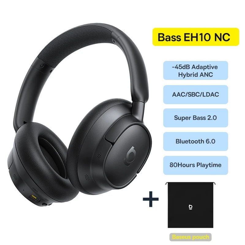 Baseus Bowie H1s Wireless Headphones | Bluetooth 5.4 Noise Canceling 120H Battery - House Flexa