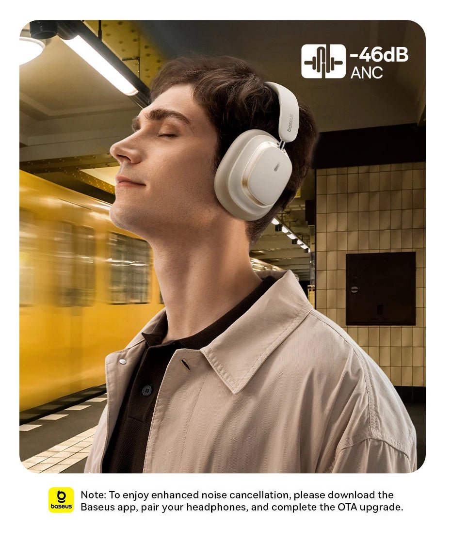 Baseus Bowie H1s Wireless Headphones | Bluetooth 5.4 Noise Canceling 120H Battery - House Flexa