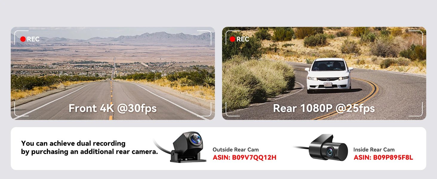 Car Dash Cam - Redtiger F8 5GHz Wifi Touch Screen 4K Front Dash Cam - House Flexa