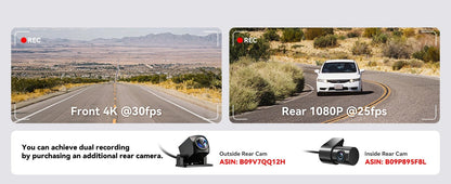 Car Dash Cam - Redtiger F8 5GHz Wifi Touch Screen 4K Front Dash Cam - House Flexa