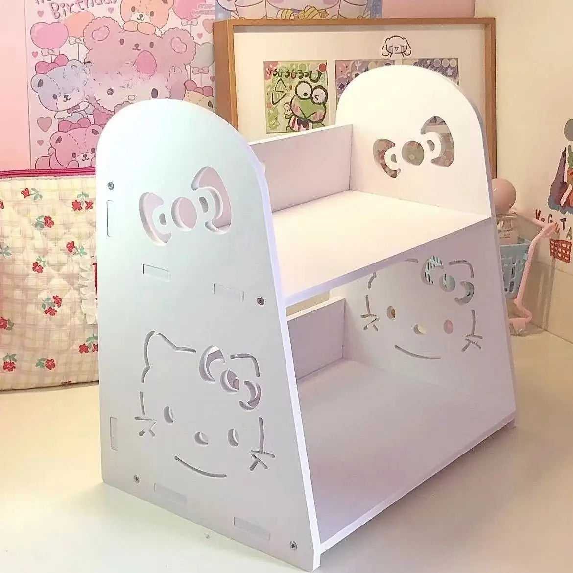 Kawaii HelloKitty Desktop Storage Rack - House Flexa