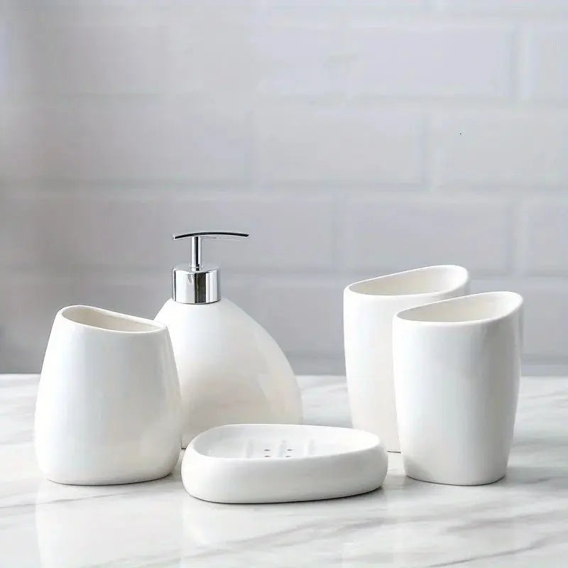 Ceramic Bathroom Accessories Set - House Flexa