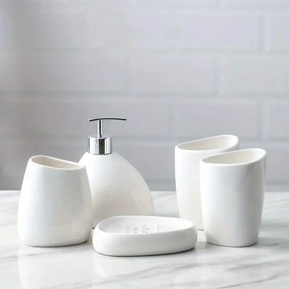 Ceramic Bathroom Accessories Set - House Flexa