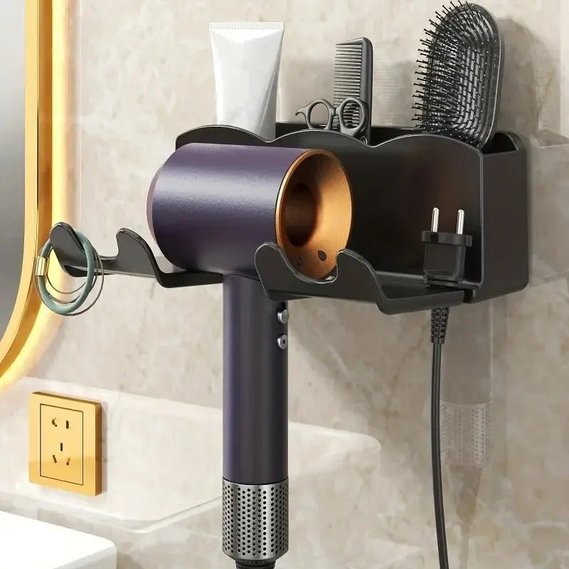 No Drill Hair Dryer Storage Rack - House Flexa