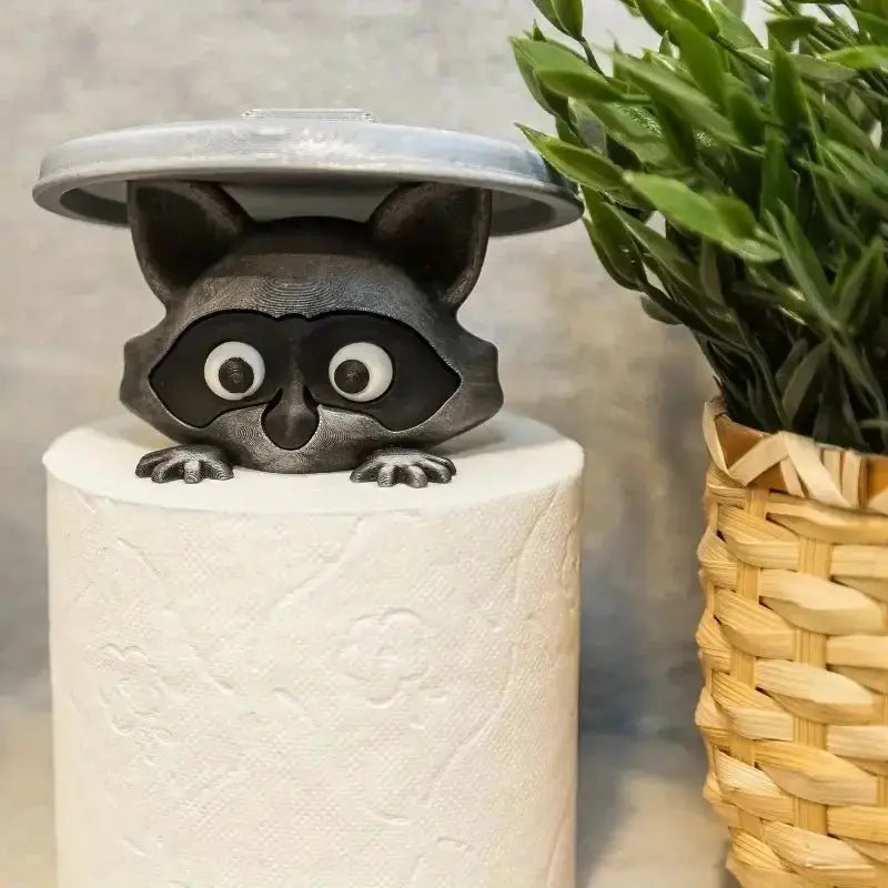 3D Printed Raccoon Toilet Paper Holder - House Flexa