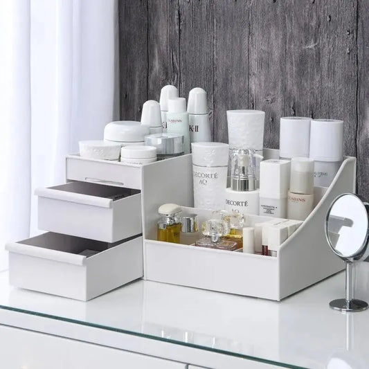 White Drawer Makeup Storage Box - House Flexa