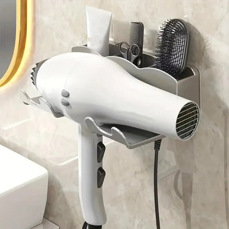 No Drill Hair Dryer Storage Rack - House Flexa