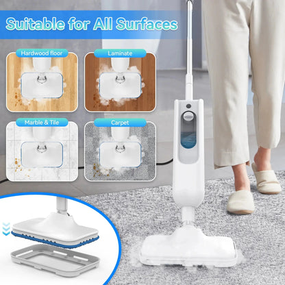 INSE 6 - in - 1 Steam Mop - High Temperature Detachable Steam Cleaner for Hardwood, Carpet & Kitchen - House Flexa