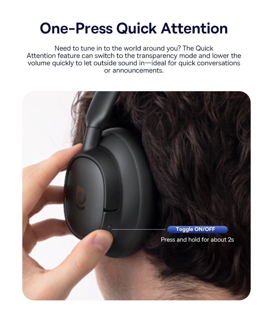 Baseus Bowie H1s Wireless Headphones | Bluetooth 5.4 Noise Canceling 120H Battery - House Flexa