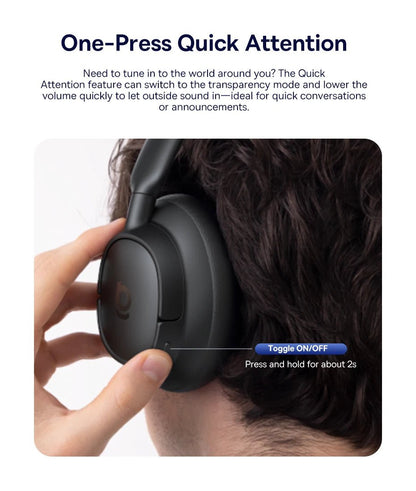 Baseus Bowie H1s Wireless Headphones | Bluetooth 5.4 Noise Canceling 120H Battery - House Flexa