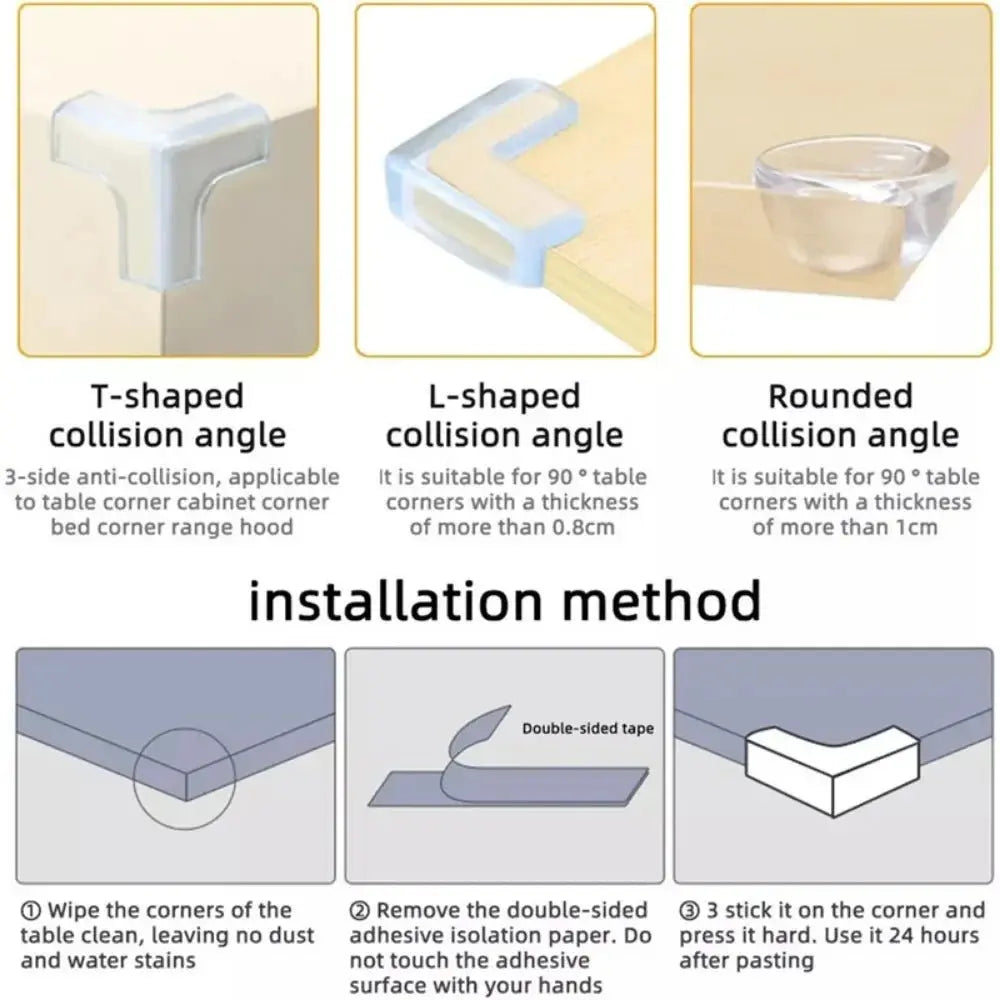 Transparent Silicone Table Corner Guards - House Flexa
