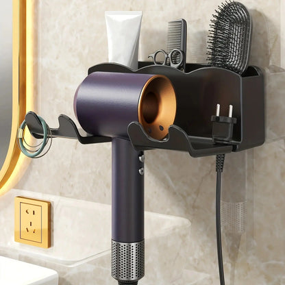 No Drill Hair Dryer Storage Rack - House Flexa