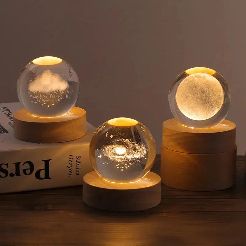 Moon Crystal Sphere Galaxy Globe Night Light - House Flexa