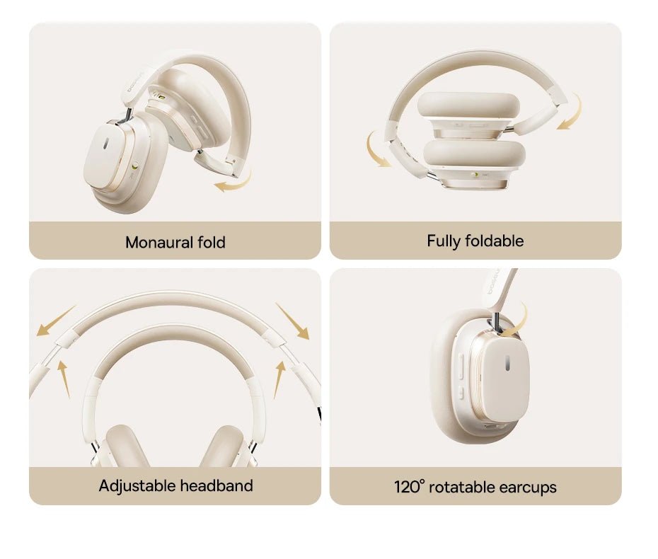 Baseus Bowie H1s Wireless Headphones | Bluetooth 5.4 Noise Canceling 120H Battery - House Flexa