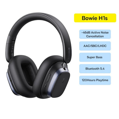 Baseus Bowie H1s Wireless Headphones | Bluetooth 5.4 Noise Canceling 120H Battery - House Flexa