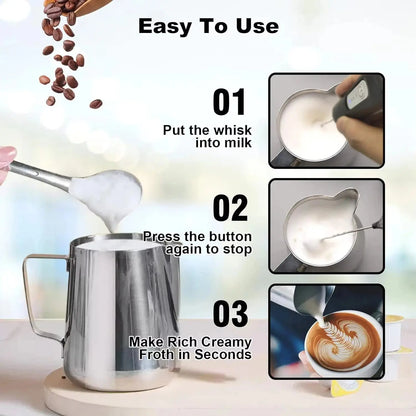 Handheld Electric Milk Frother Egg Beater - House Flexa