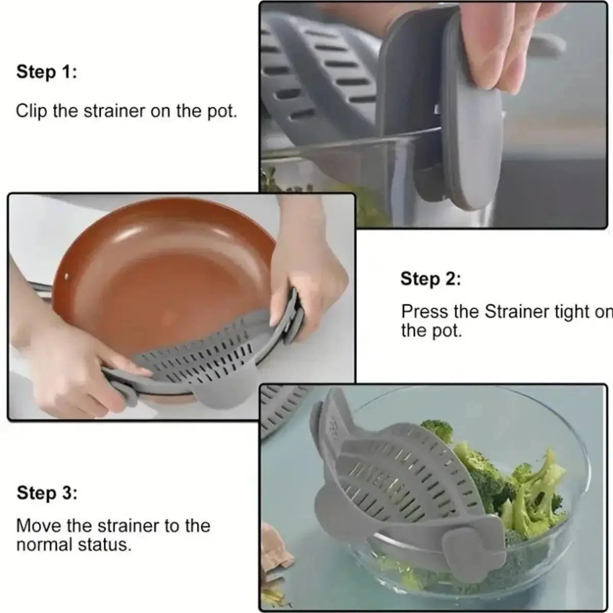 Adjustable Clip - On Pot Strainer - House Flexa