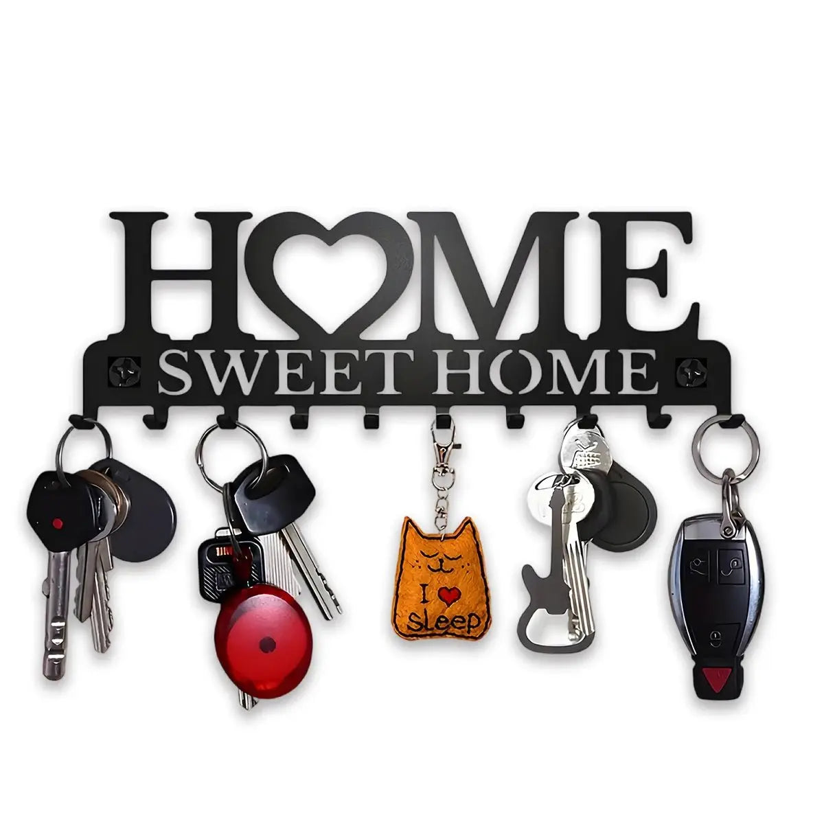 Black Metal Wall Mounted Key Holder - House Flexa