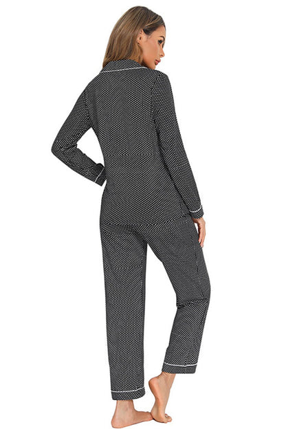 Collared Neck Loungewear Set with Pocket - House Flexa