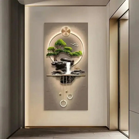 Majestic Waterfall Moonlit Forest Canvas Art Print - House Flexa